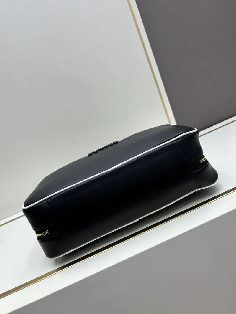 Miu Miu Black White Top Handle Bag A9806 - Image 5