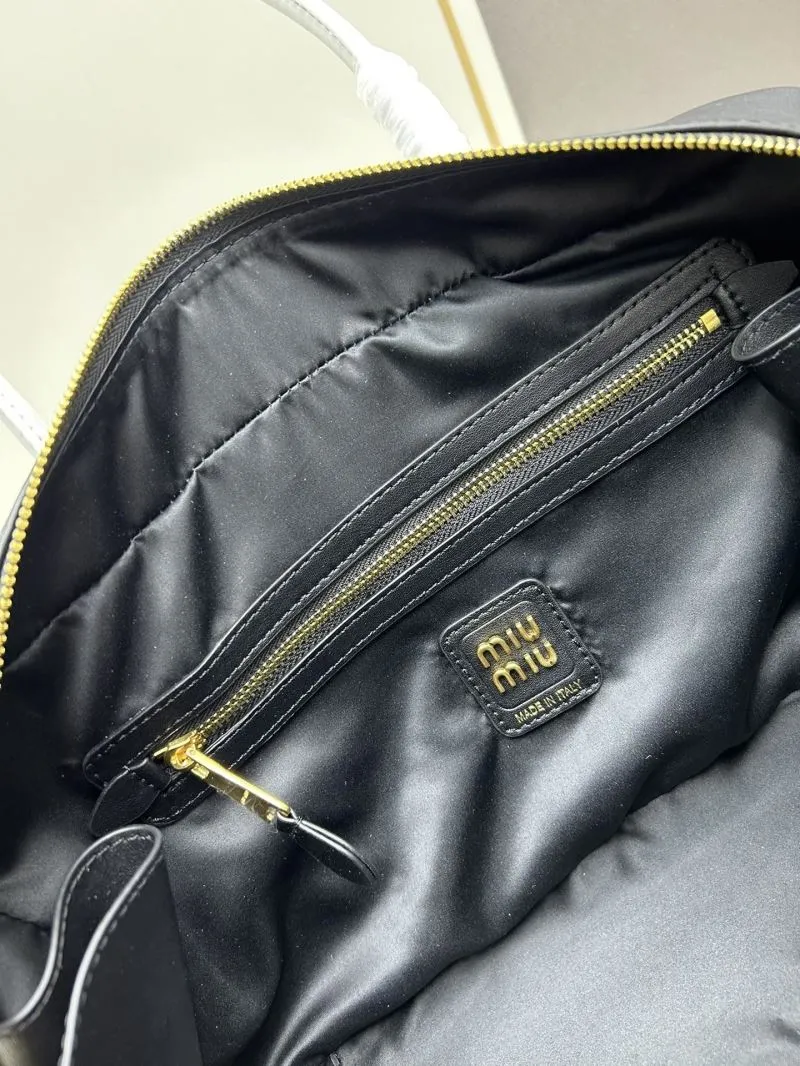 Miu Miu Black White Top Handle Bag A9806 - Image 8