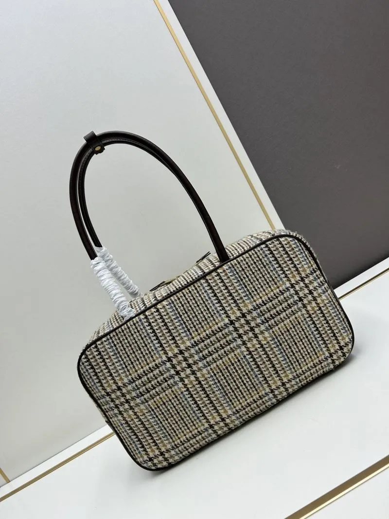 MIU MIU Plaid Top Handle Bag 09806 - Image 3