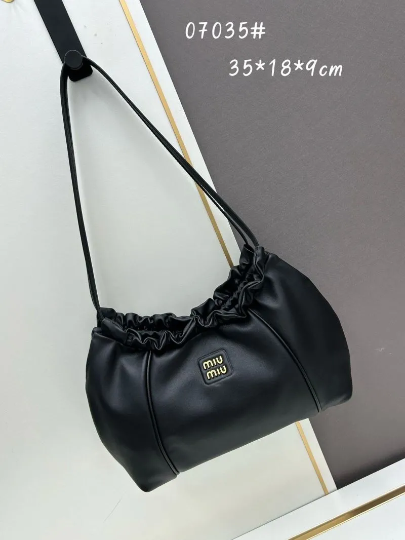 Miu Miu Black Leather Shoulder Bag 07035