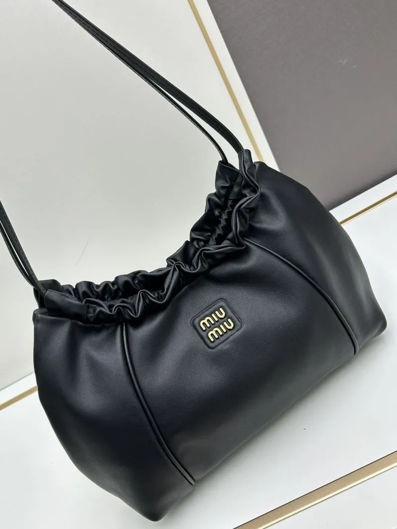 Miu Miu Black Leather Shoulder Bag 07035 - Image 3