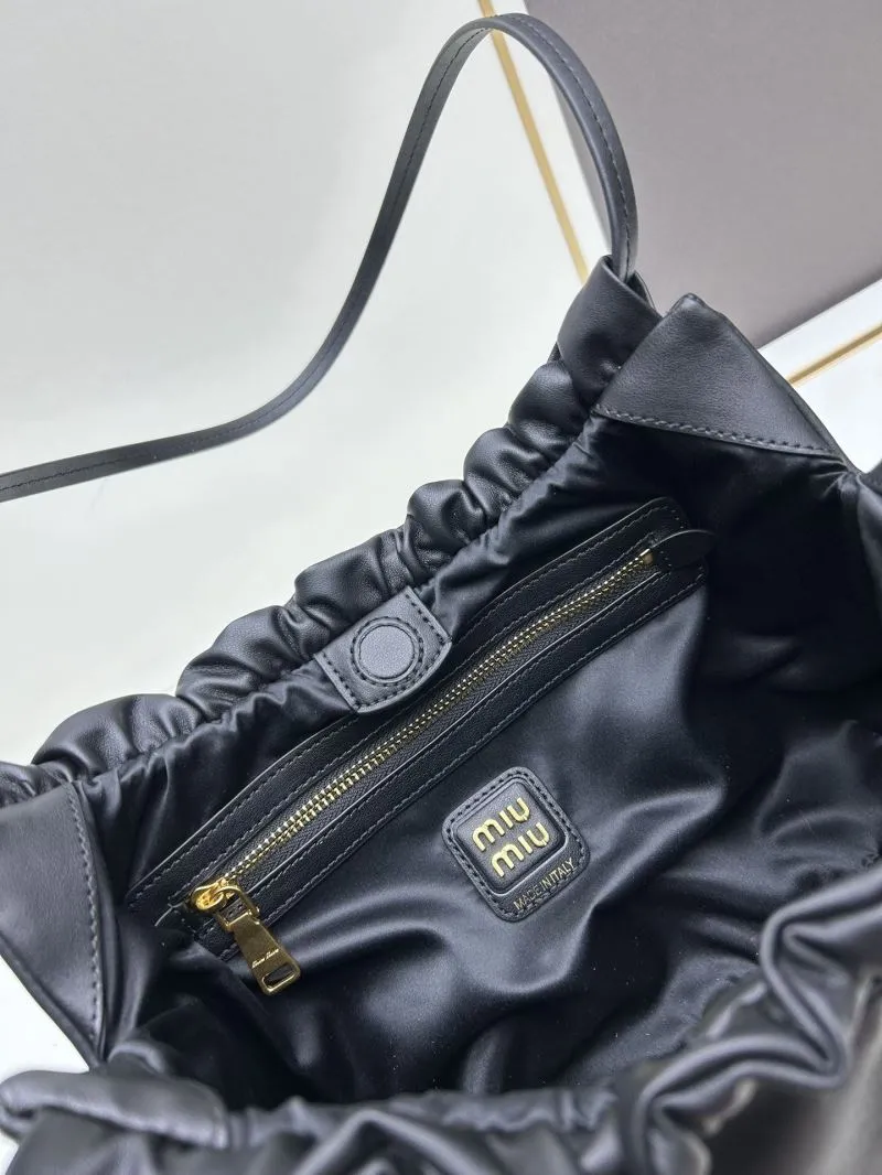 Miu Miu Black Leather Shoulder Bag 07035 - Image 6