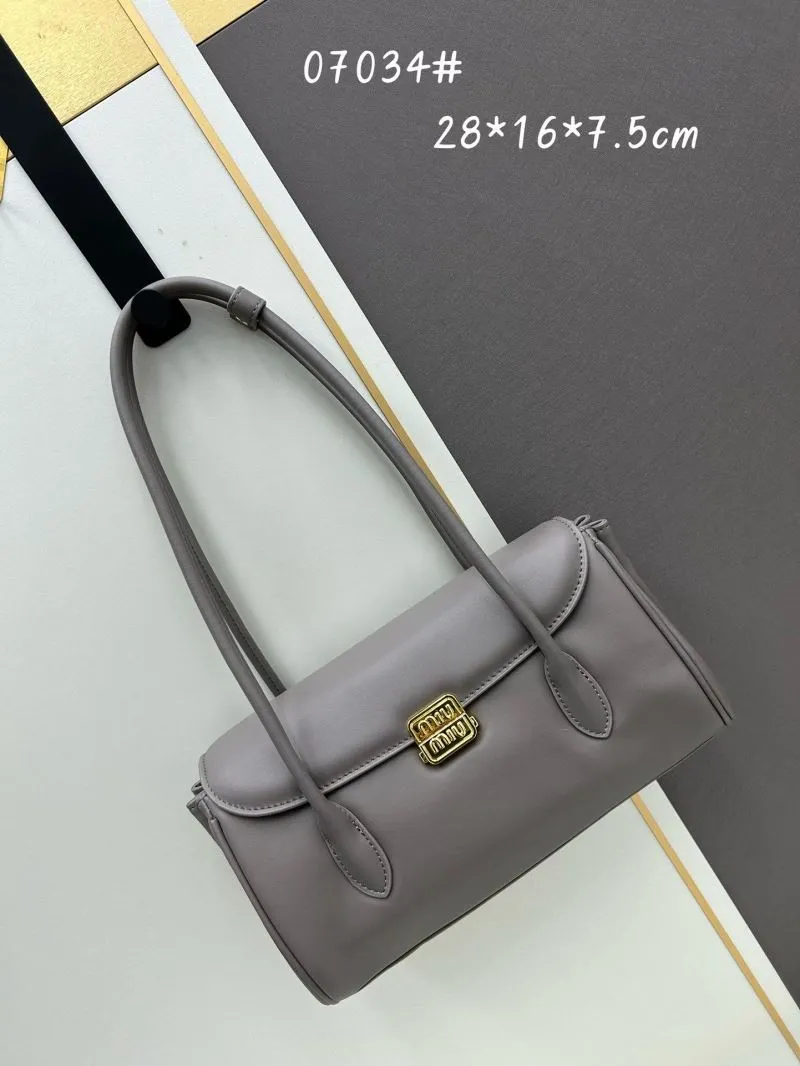 MIU MIU Gray Top Handle Shoulder Bag 07034