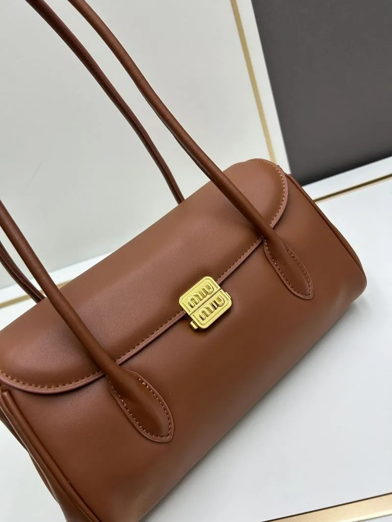 MIU MIU Brown Leather Shoulder Bag 07034 - Image 4