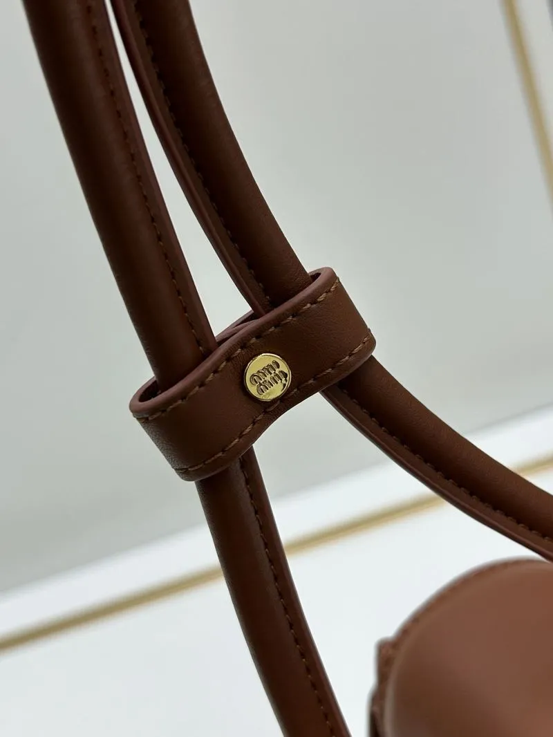 MIU MIU Brown Leather Shoulder Bag 07034 - Image 6