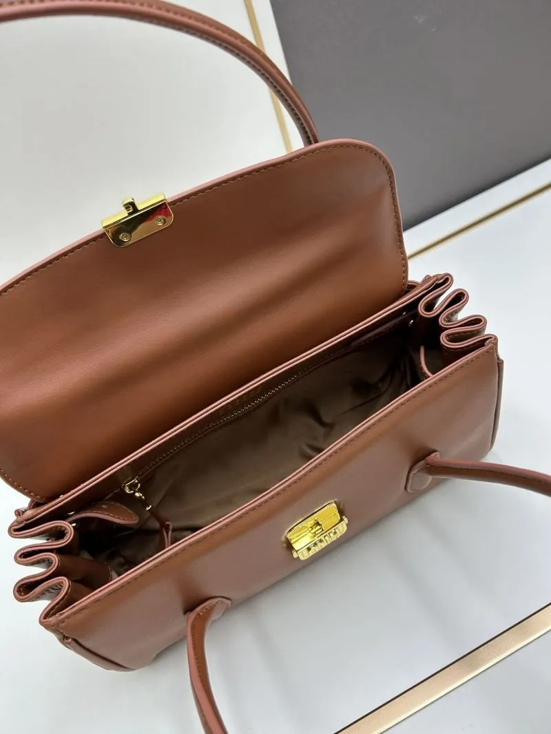MIU MIU Brown Leather Shoulder Bag 07034 - Image 8