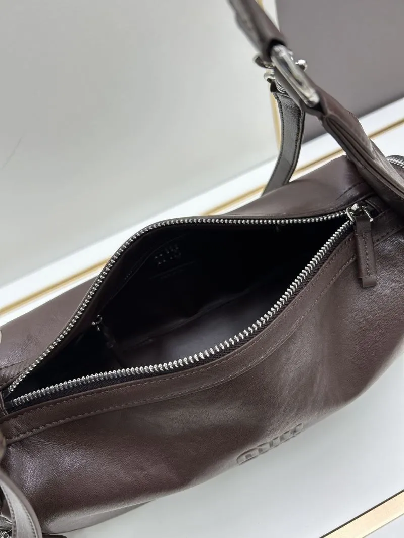 MIU MIU Brown Leather Top Handle Shoulder Bag - Image 6