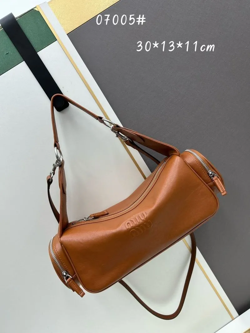 MIU MIU Brown Leather Top Handle Bag 07005