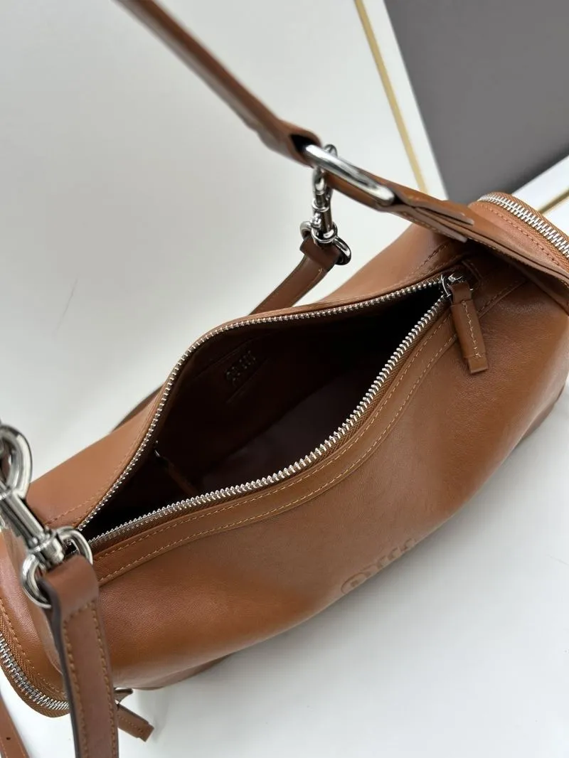 MIU MIU Brown Leather Top Handle Bag 07005 - Image 7