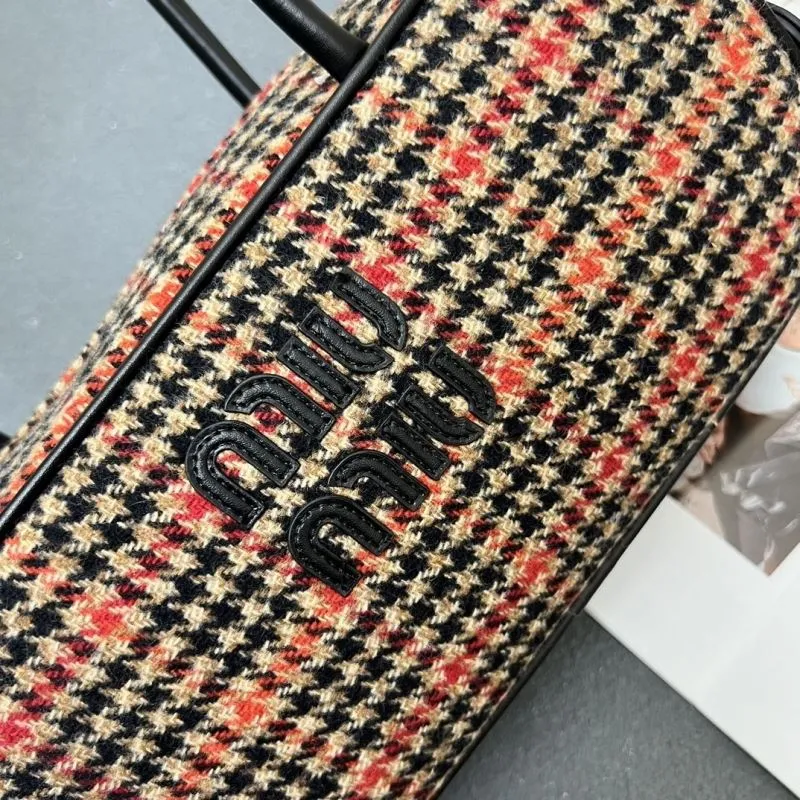 MIU MIU Houndstooth Top Handle Bag 1131 - Image 3