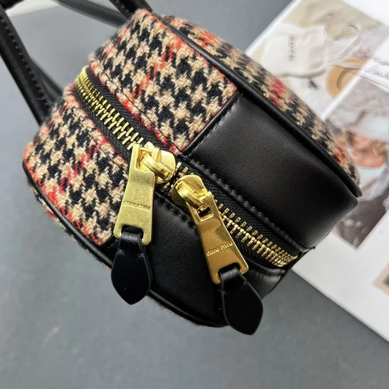 MIU MIU Houndstooth Top Handle Bag 1131 - Image 5