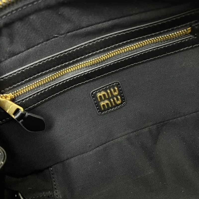 MIU MIU Houndstooth Top Handle Bag 1131 - Image 8