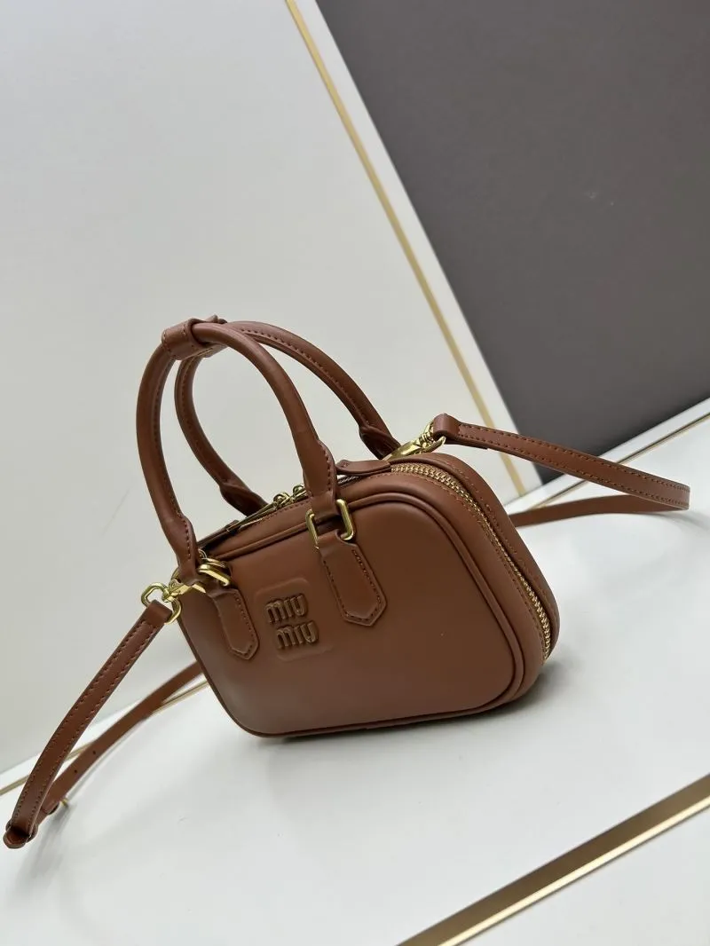 Miu Miu Brown Top Handle Crossbody Bag 1133