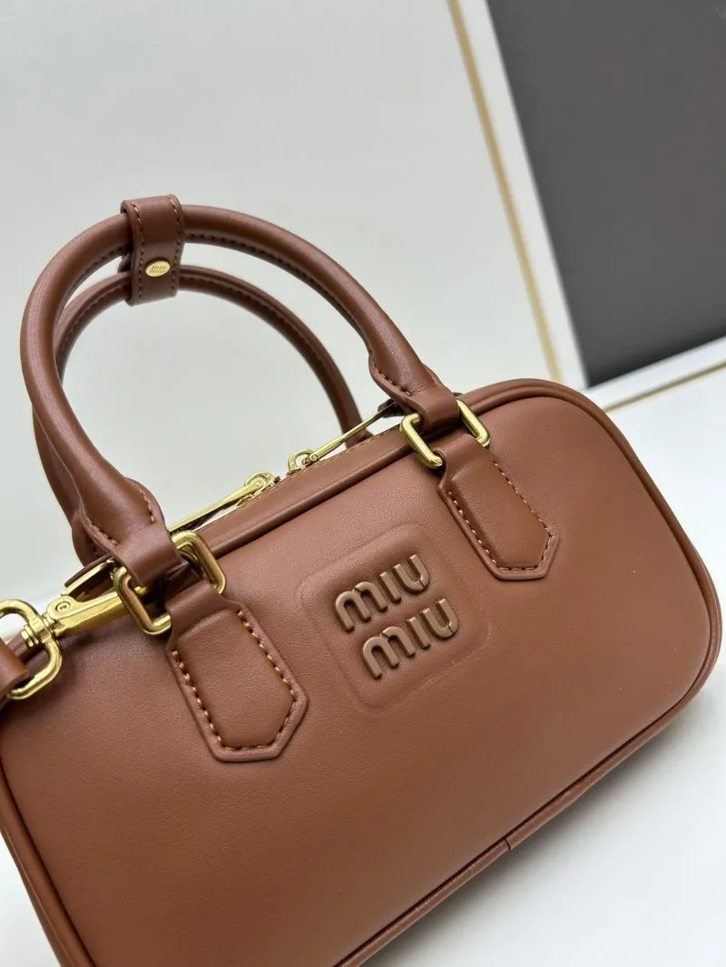 Miu Miu Brown Top Handle Crossbody Bag 1133 - Image 3