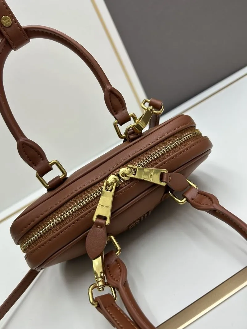 Miu Miu Brown Top Handle Crossbody Bag 1133 - Image 5
