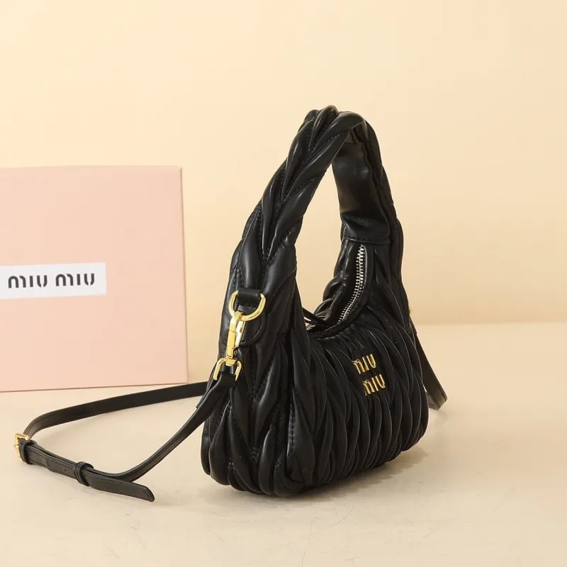 Miu Miu Black Top Handle Crossbody Bag 1134 - Image 3