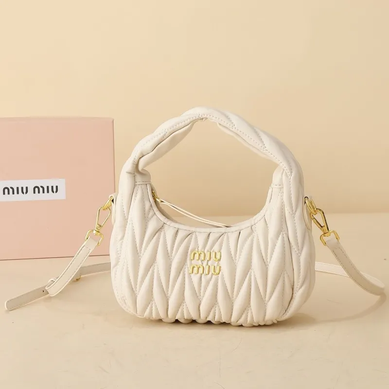 Miu Miu Cream Top Handle Crossbody Bag 1135