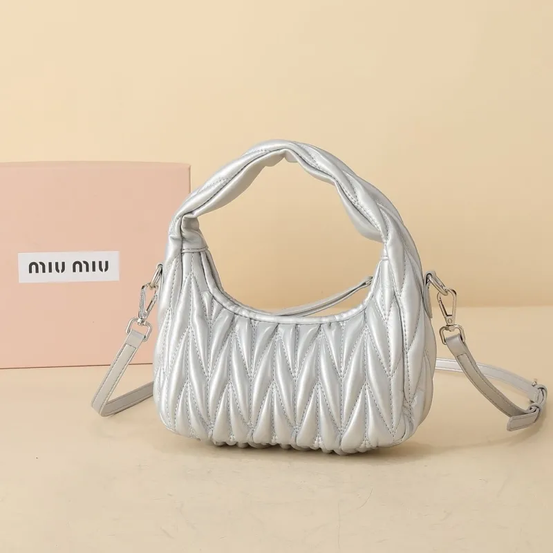 MIU MIU Silver Top Handle Crossbody Bag 1136 - Image 4