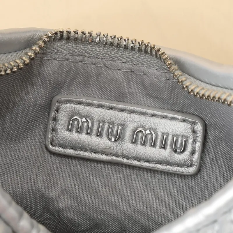 MIU MIU Silver Top Handle Crossbody Bag 1136 - Image 9
