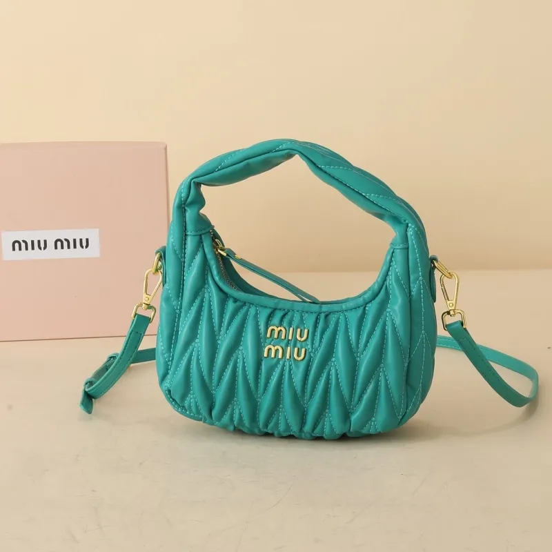 Miu Miu Teal Top Handle Crossbody Bag 1138