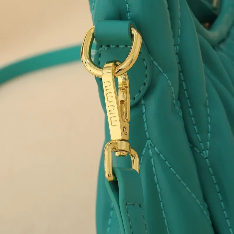 Miu Miu Teal Top Handle Crossbody Bag 1138 - Image 4