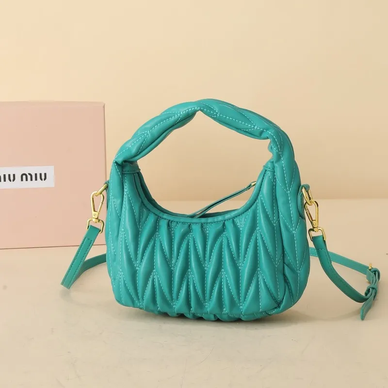Miu Miu Teal Top Handle Crossbody Bag 1138 - Image 5