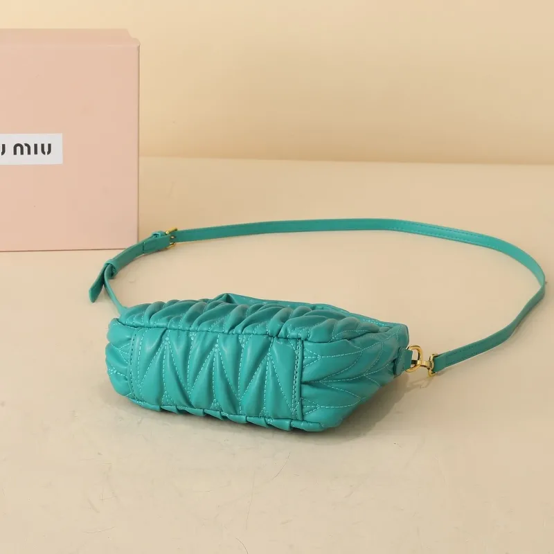 Miu Miu Teal Top Handle Crossbody Bag 1138 - Image 6