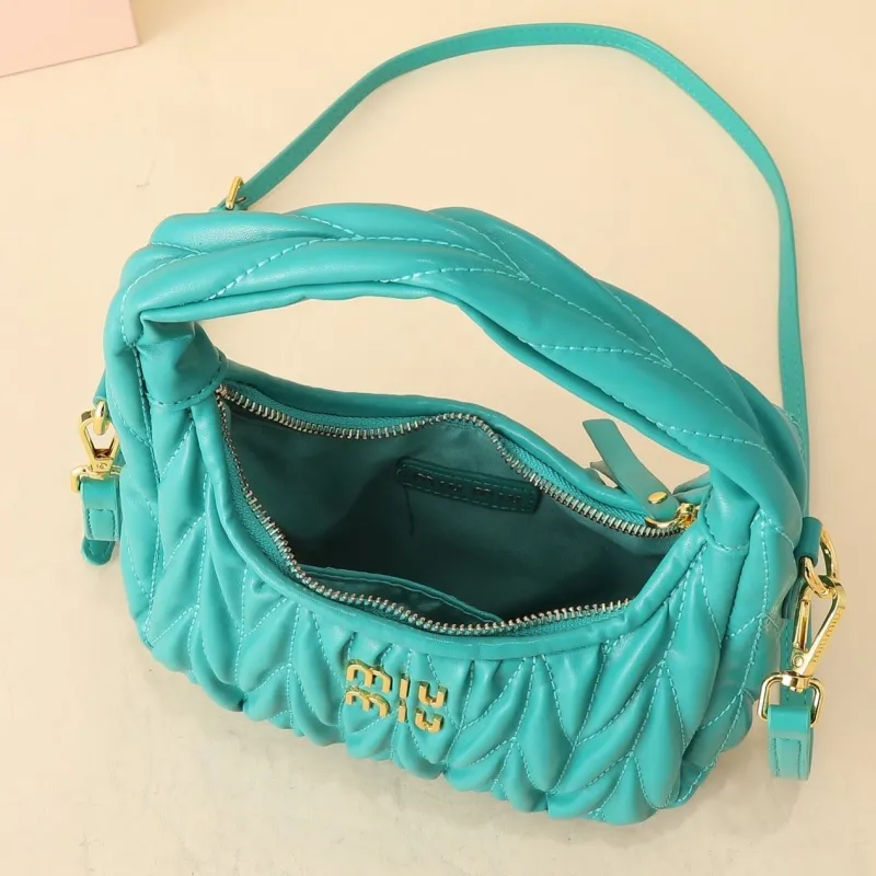 Miu Miu Teal Top Handle Crossbody Bag 1138 - Image 8
