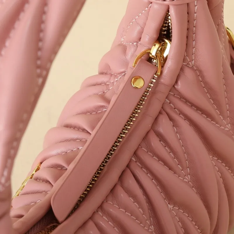 MIU MIU Pink Quilted Top Handle Crossbody Bag - Image 7