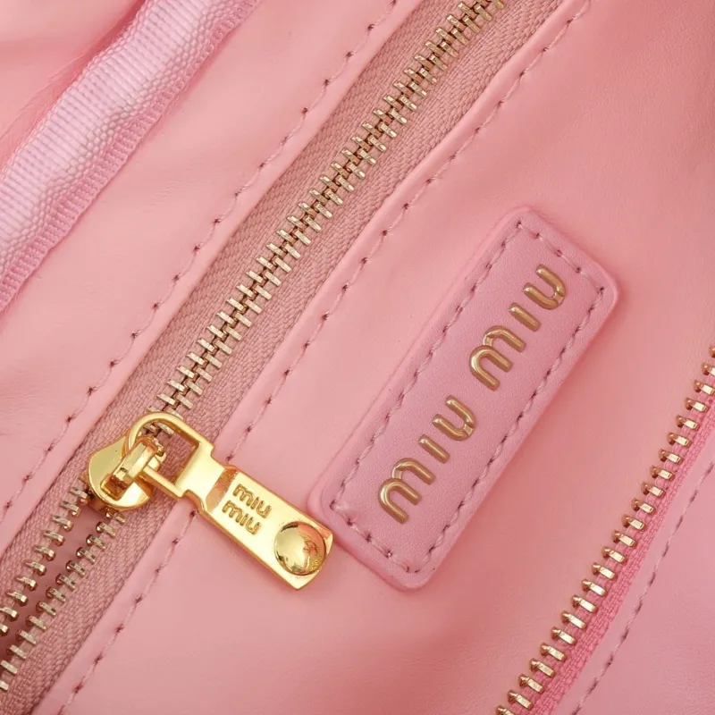 MIU MIU Pink Woven Top Handle Crossbody Bag 1146 - Image 8