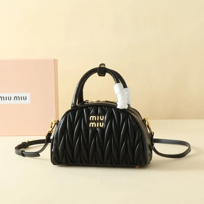 Miu Miu Black Top Handle Crossbody Bag 1147