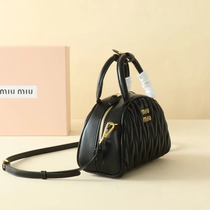 Miu Miu Black Top Handle Crossbody Bag 1147 - Image 3