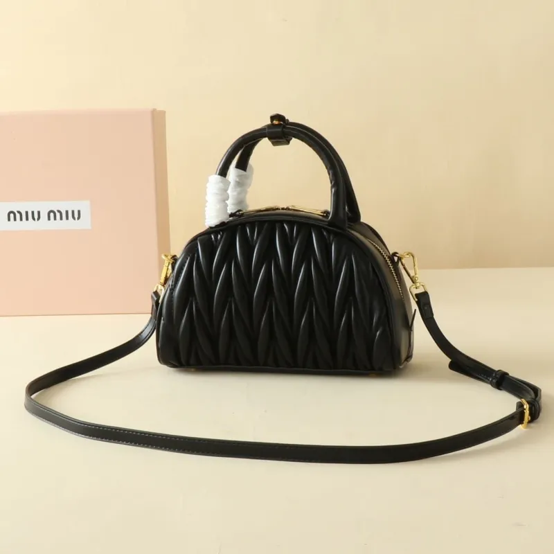 Miu Miu Black Top Handle Crossbody Bag 1147 - Image 5
