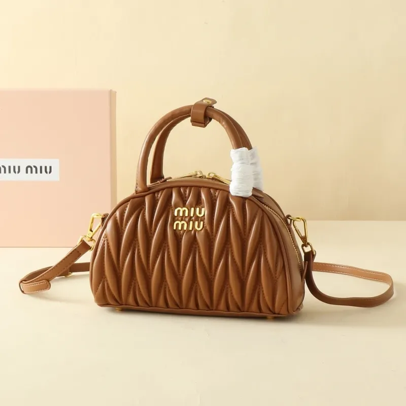 MIU MIU Brown Top Handle Crossbody Bag