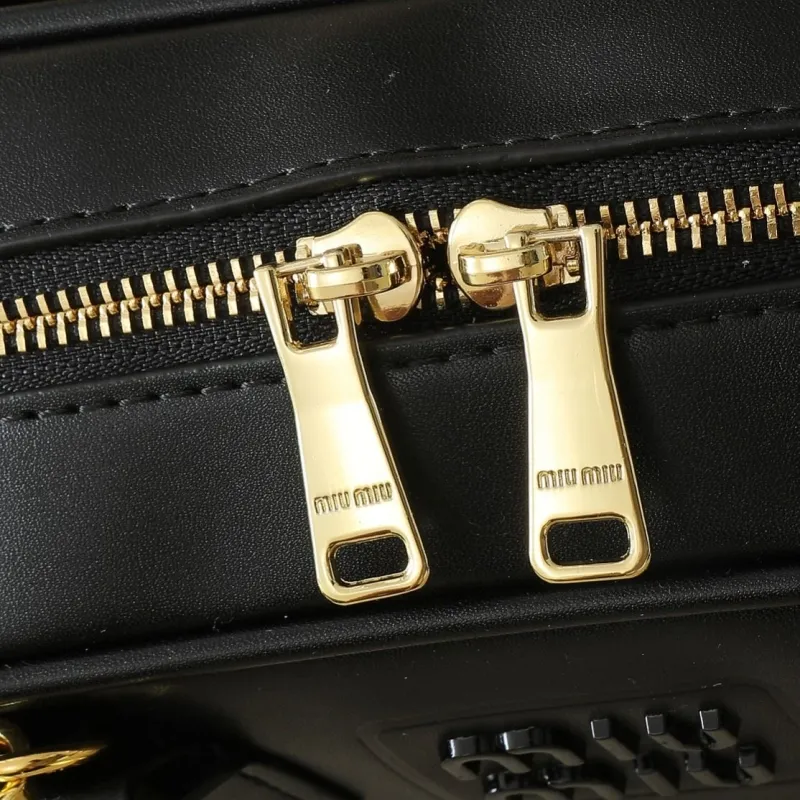 Miu Miu Black Leather Top Handle Crossbody Bag - Image 6