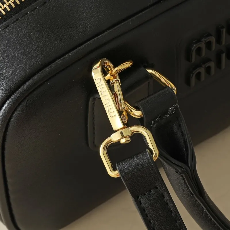 Miu Miu Black Leather Top Handle Crossbody Bag - Image 7