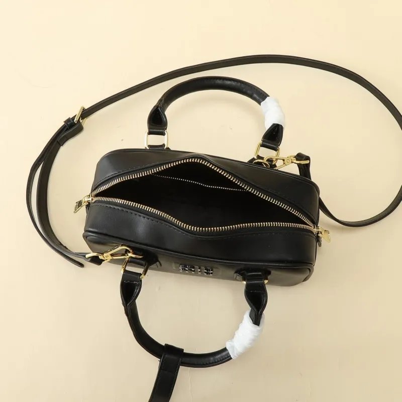 Miu Miu Black Leather Top Handle Crossbody Bag - Image 8