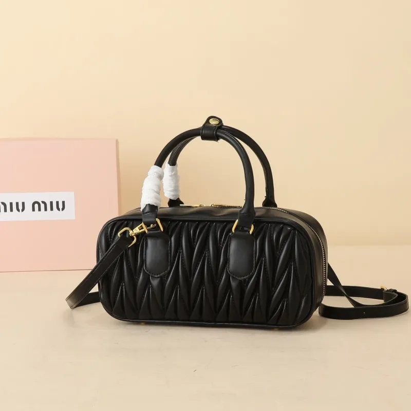 MIU MIU Black Top Handle Bag 1151 - Image 3