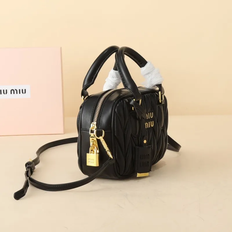 MIU MIU Black Top Handle Crossbody Bag 1154 - Image 3