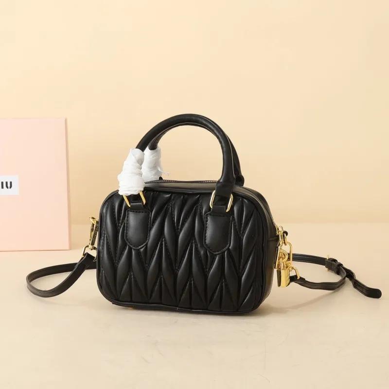 MIU MIU Black Top Handle Crossbody Bag 1154 - Image 5