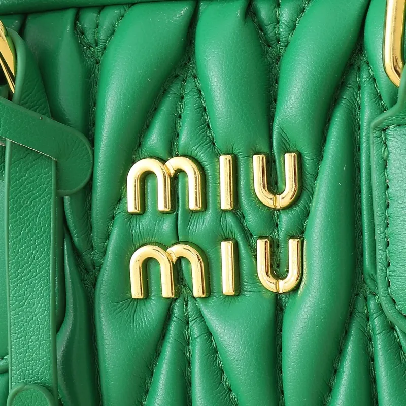Alternative view of Miu Miu Green Quilted Top Handle Bag