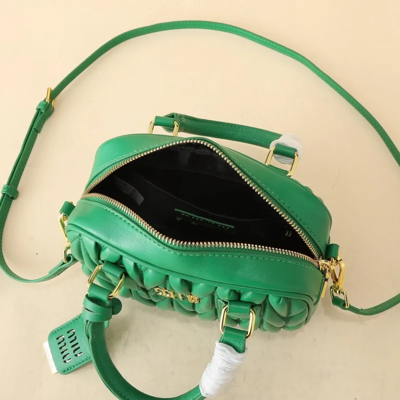 Miu Miu Green Quilted Top Handle Bag - Image 8