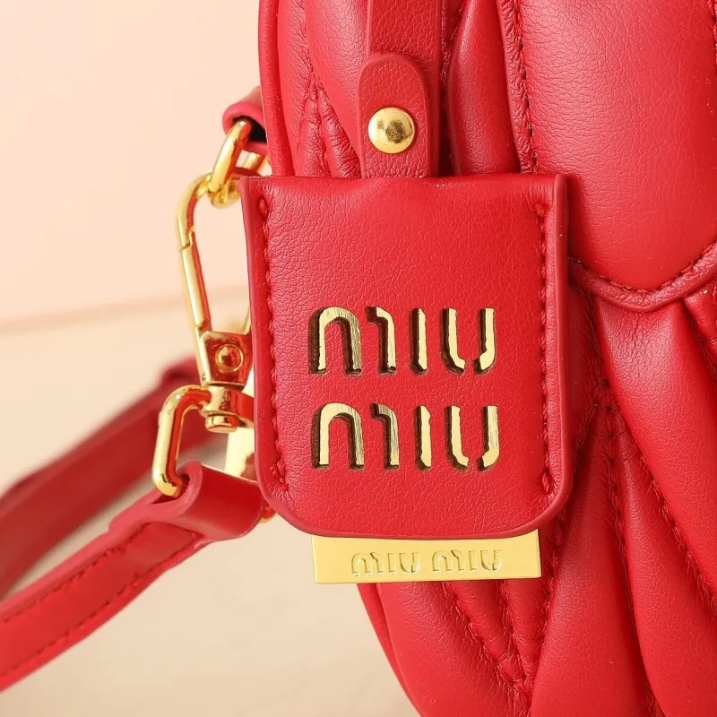 MIU MIU Red Mini Top Handle Crossbody Bag 1159 - Image 3