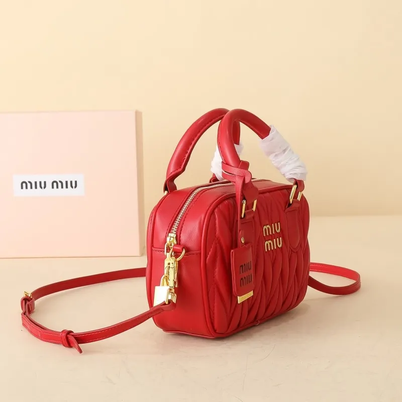 MIU MIU Red Mini Top Handle Crossbody Bag 1159 - Image 4