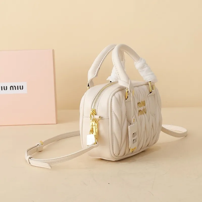 Miu Miu Cream Top Handle Crossbody Bag - Image 4