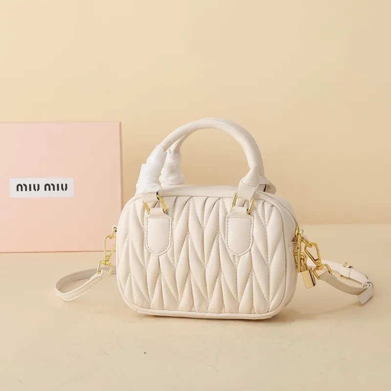 Miu Miu Cream Top Handle Crossbody Bag - Image 5
