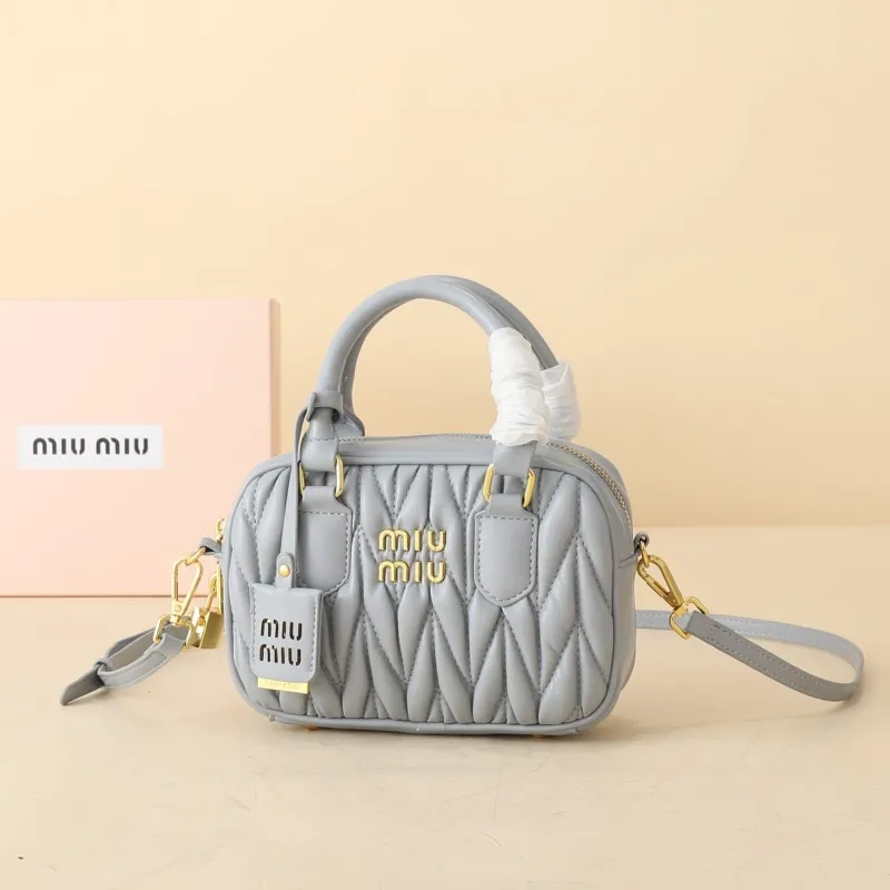 Miu Miu Gray Top Handle Crossbody Bag 1161