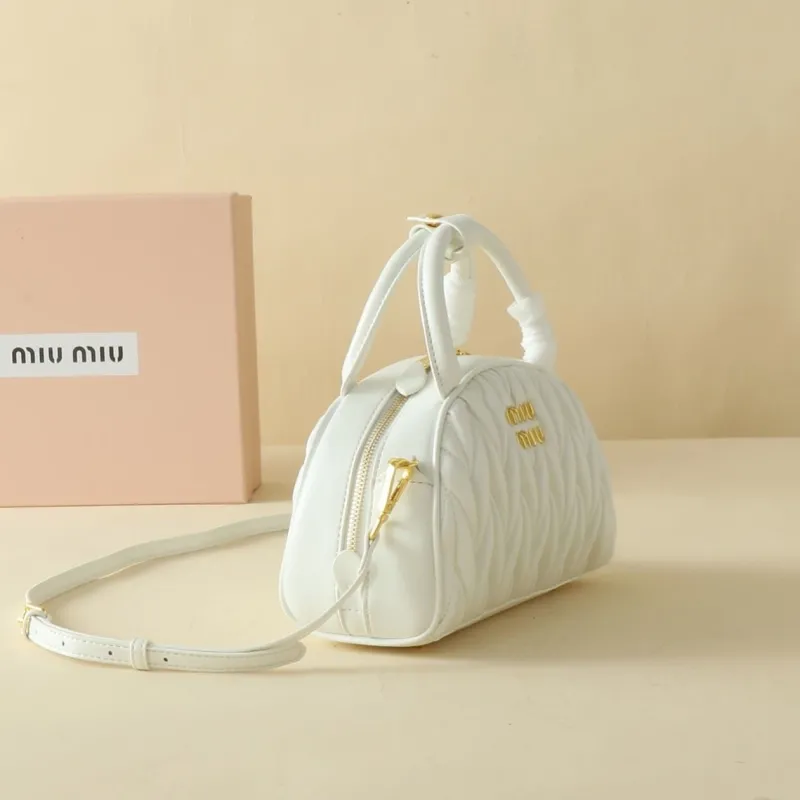 Miu Miu White Top Handle Crossbody Bag - Image 3