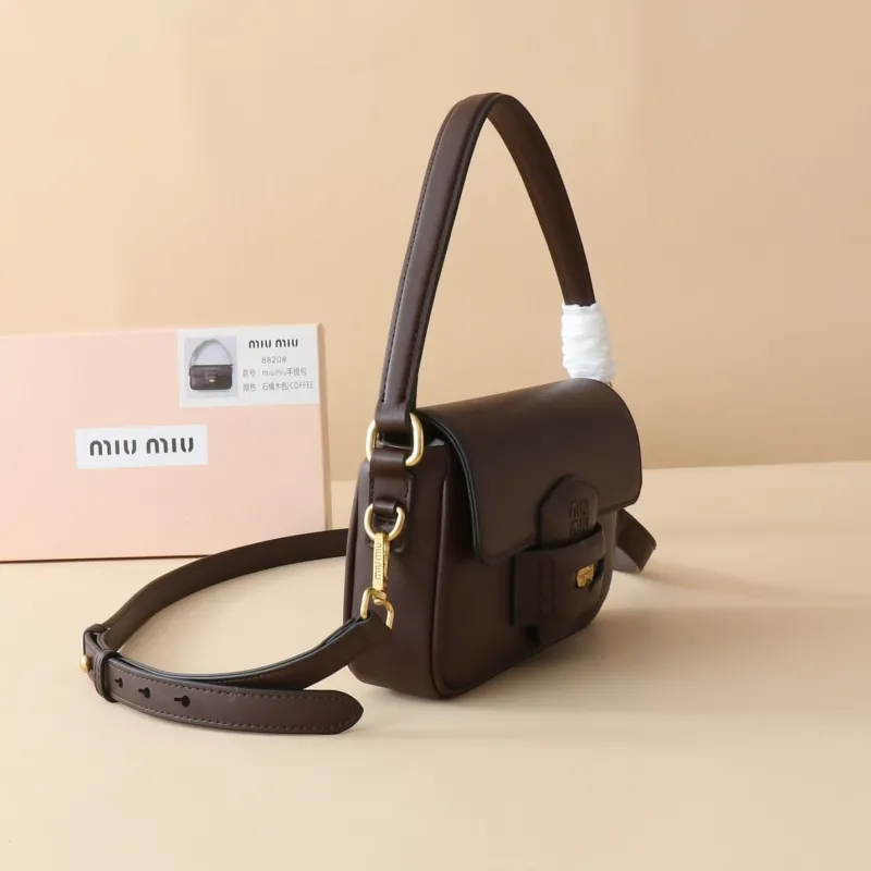 Miu Miu Coffee Top Handle Crossbody Bag 8820M - Image 3