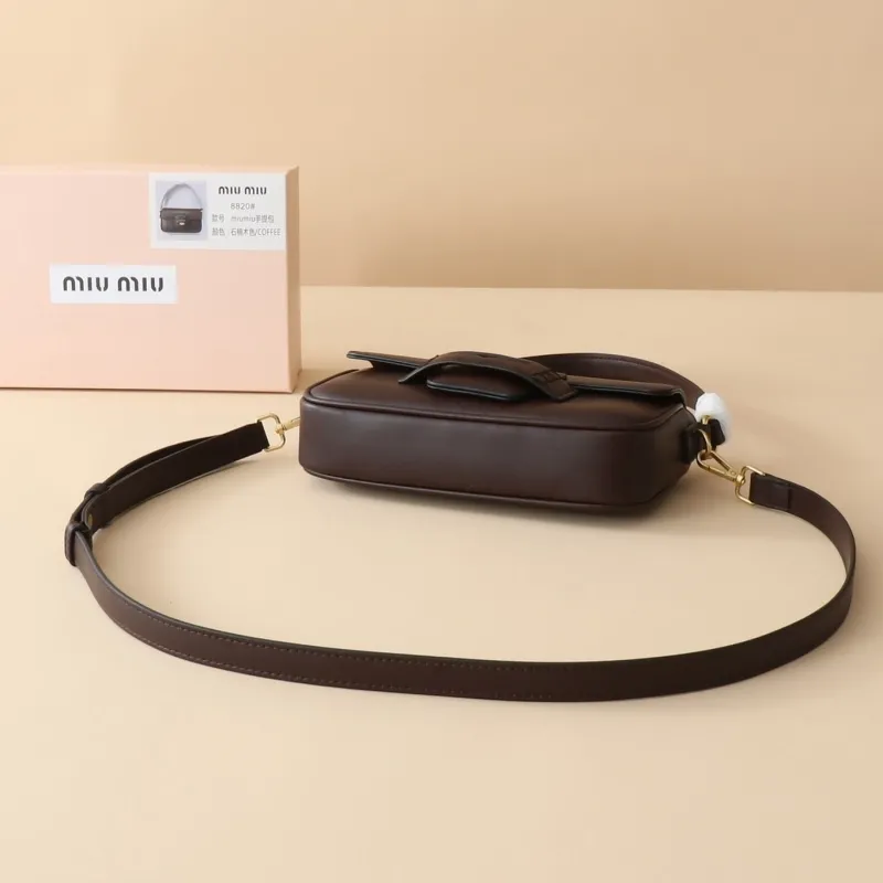 Miu Miu Coffee Top Handle Crossbody Bag 8820M - Image 6